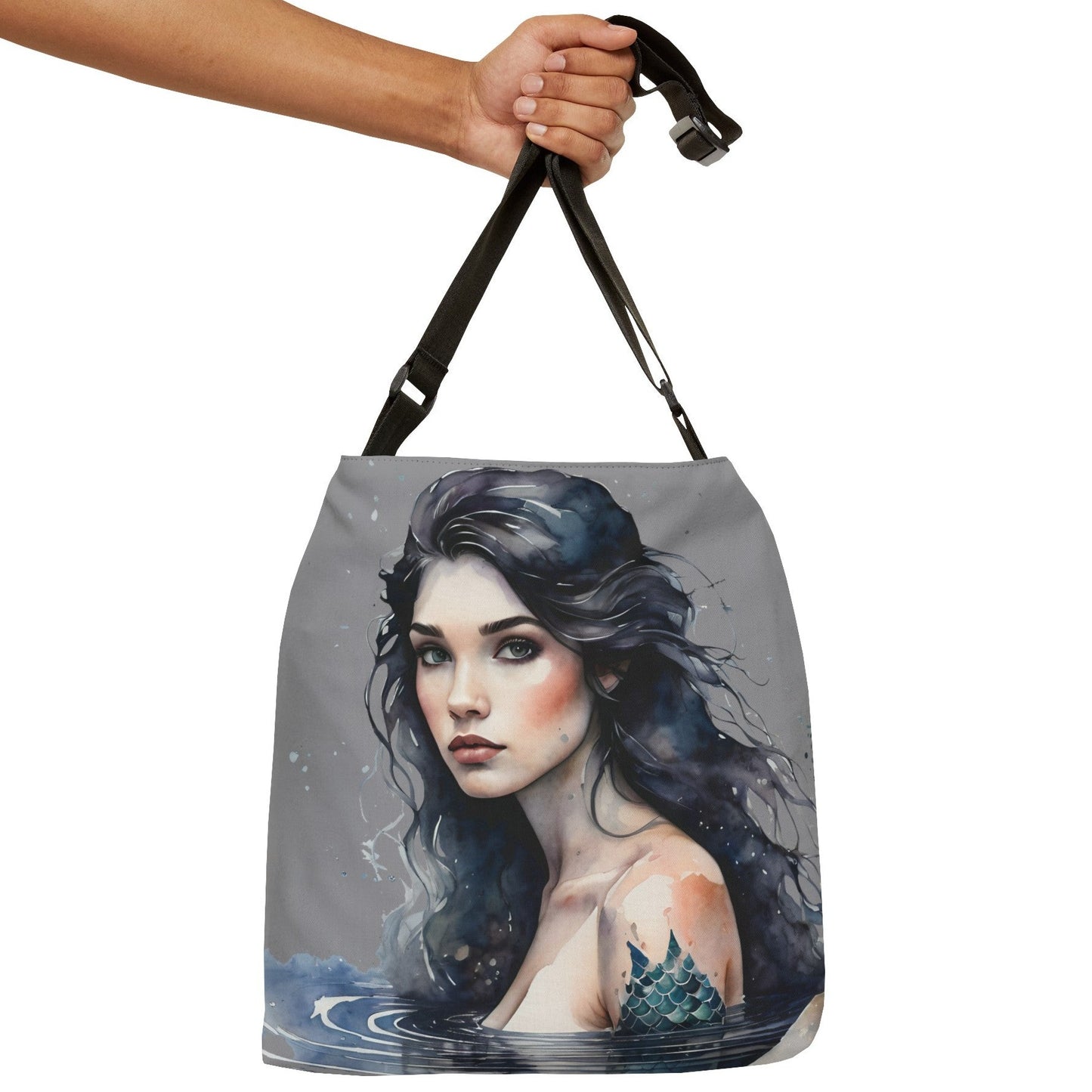 Greetings Mermaids Pirates and Skallywags Raven Haired Adjustable Strap Tote Shoulder Bag