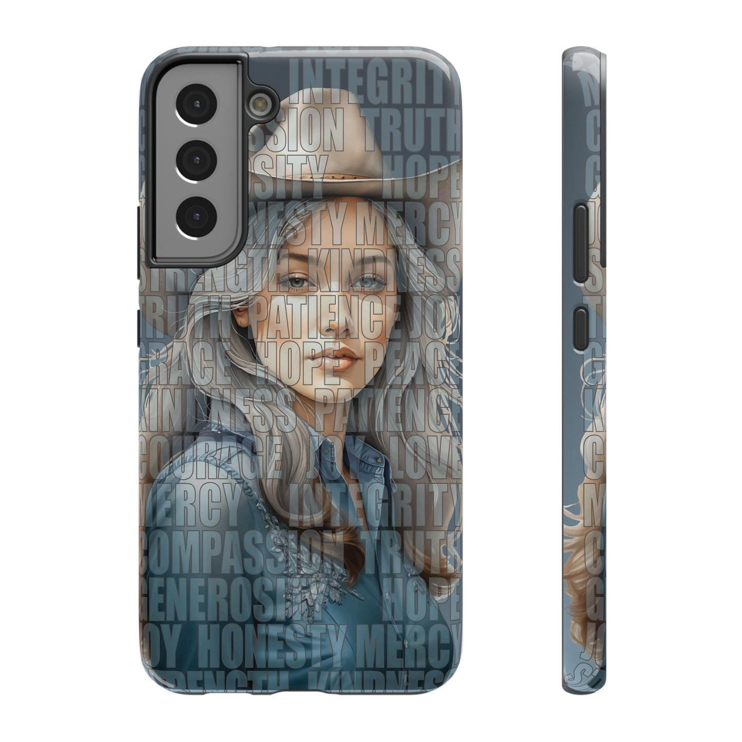 Beautiful Cowgirl Western Values Impact-Resistant Phone Cases iPhone and Galaxy