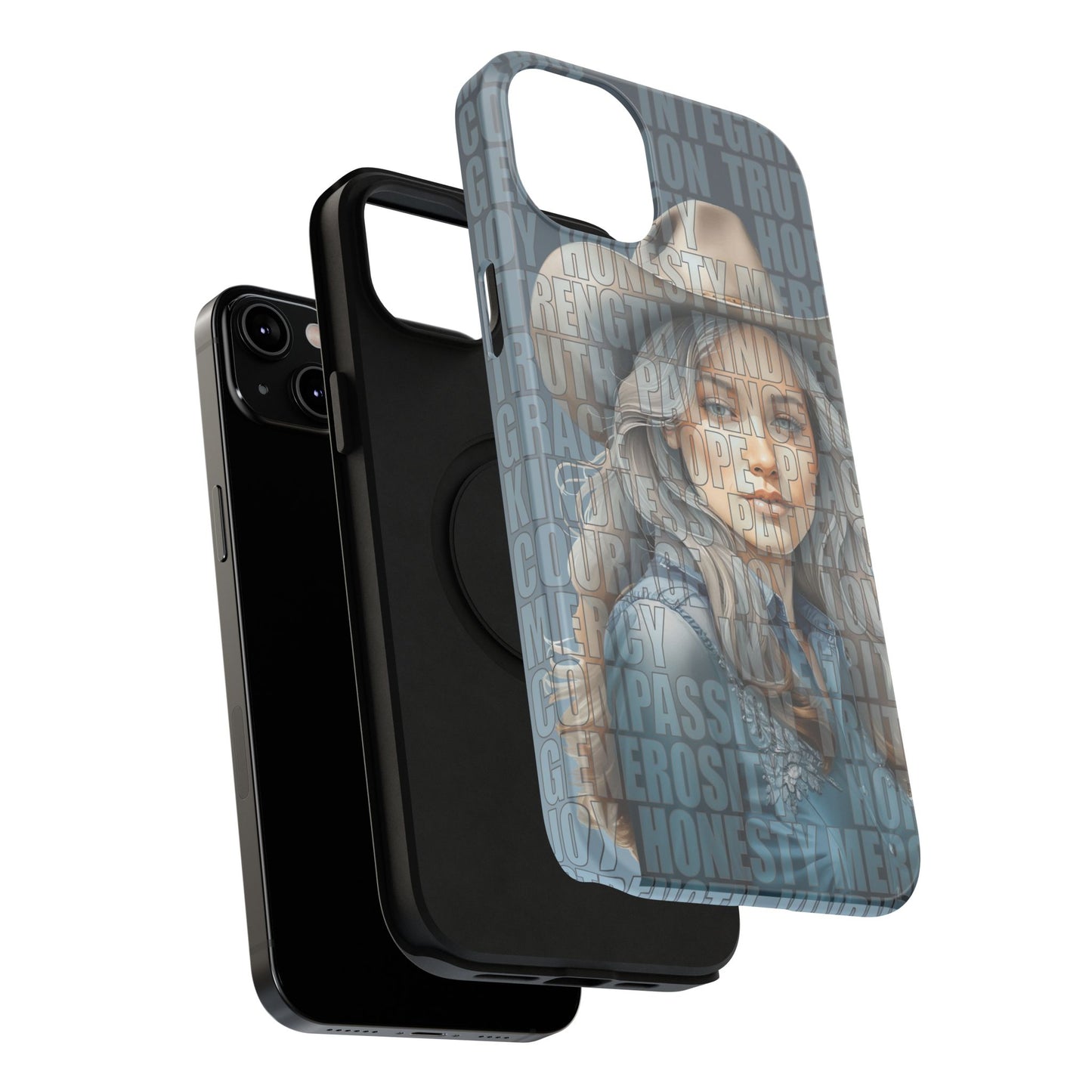 Beautiful Cowgirl Western Values Impact-Resistant Phone Cases iPhone and Galaxy