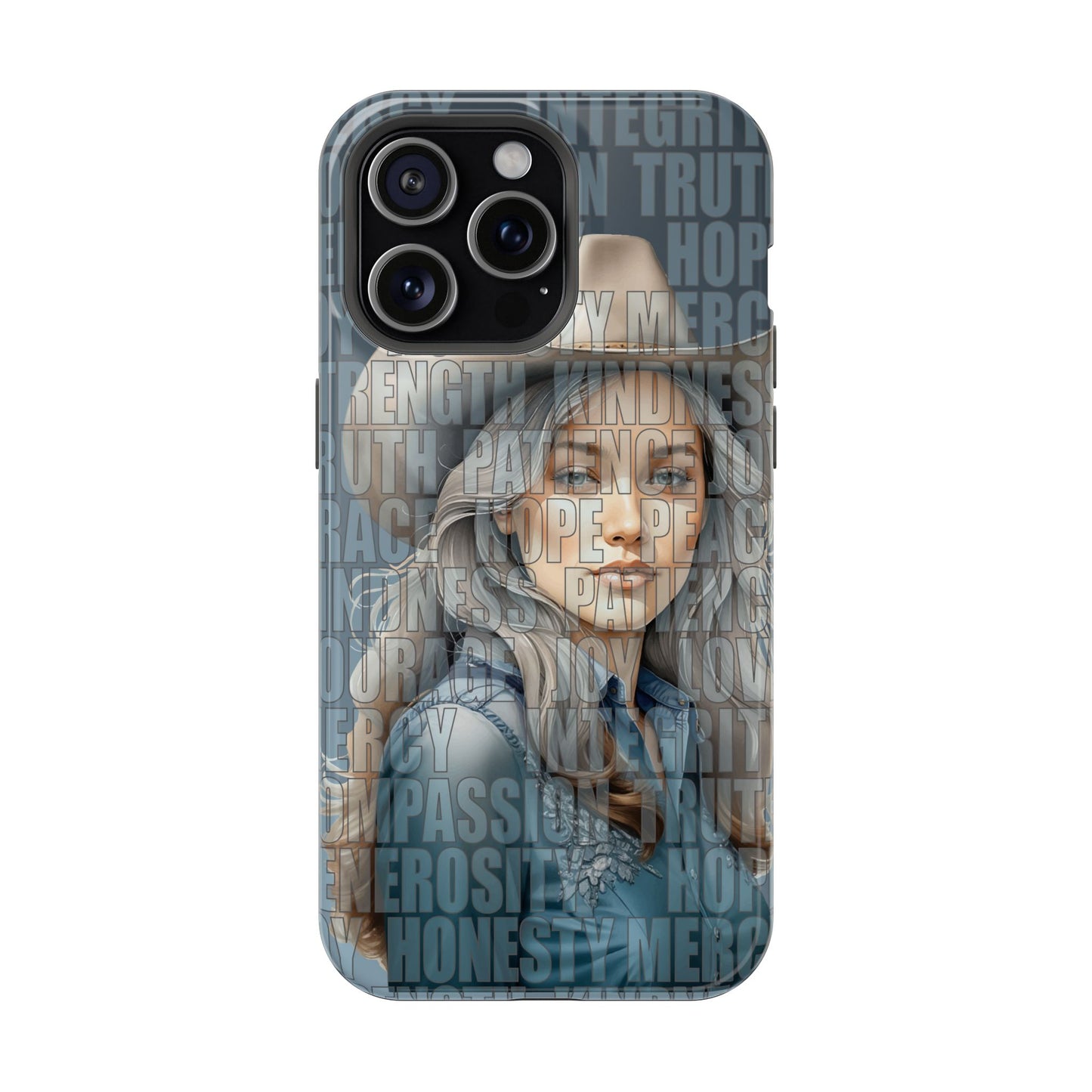 Beautiful Cowgirl Western Values Impact-Resistant Phone Cases iPhone and Galaxy