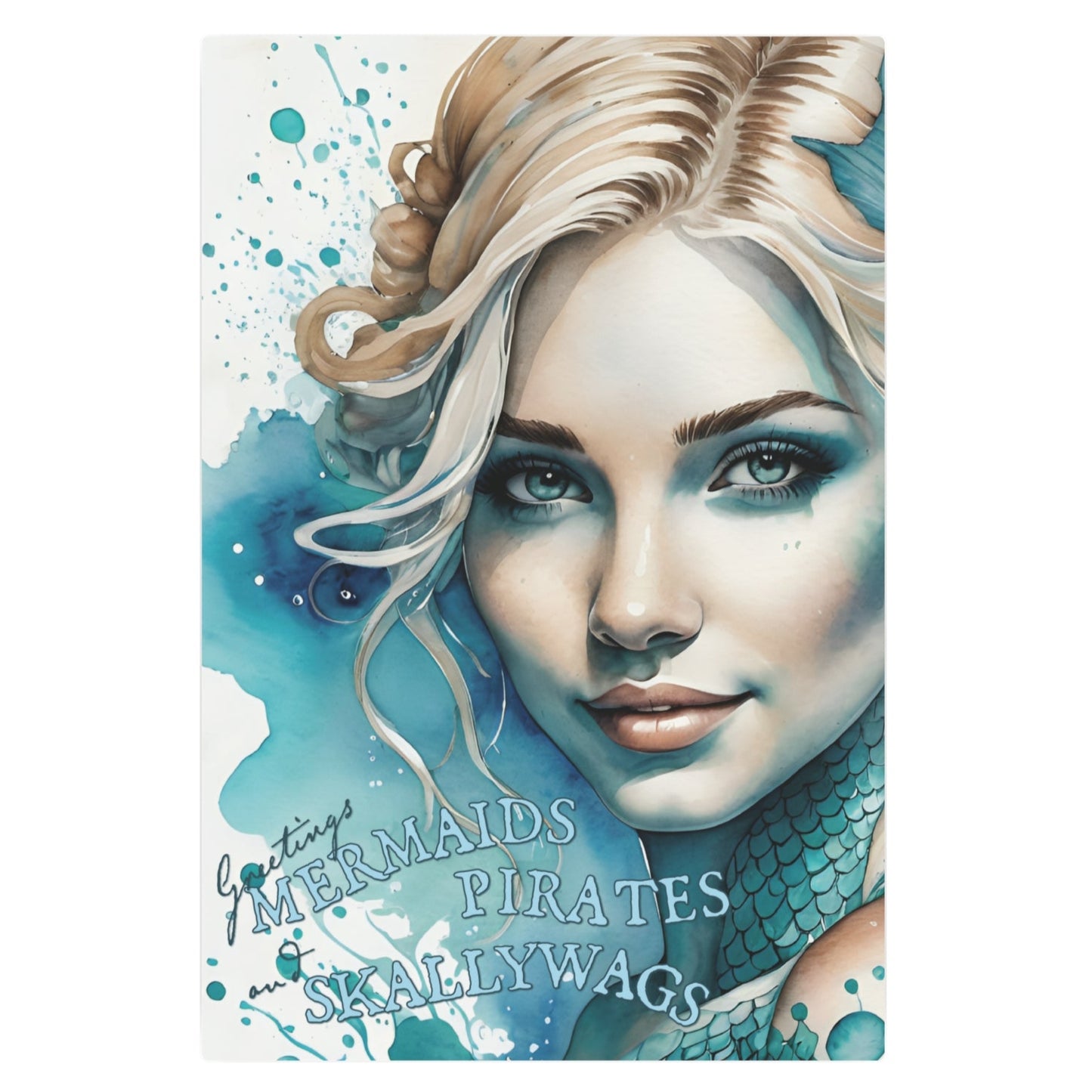 Metal Art Sign: Enchanting Mermaids, Pirates & Skallywags Decor
