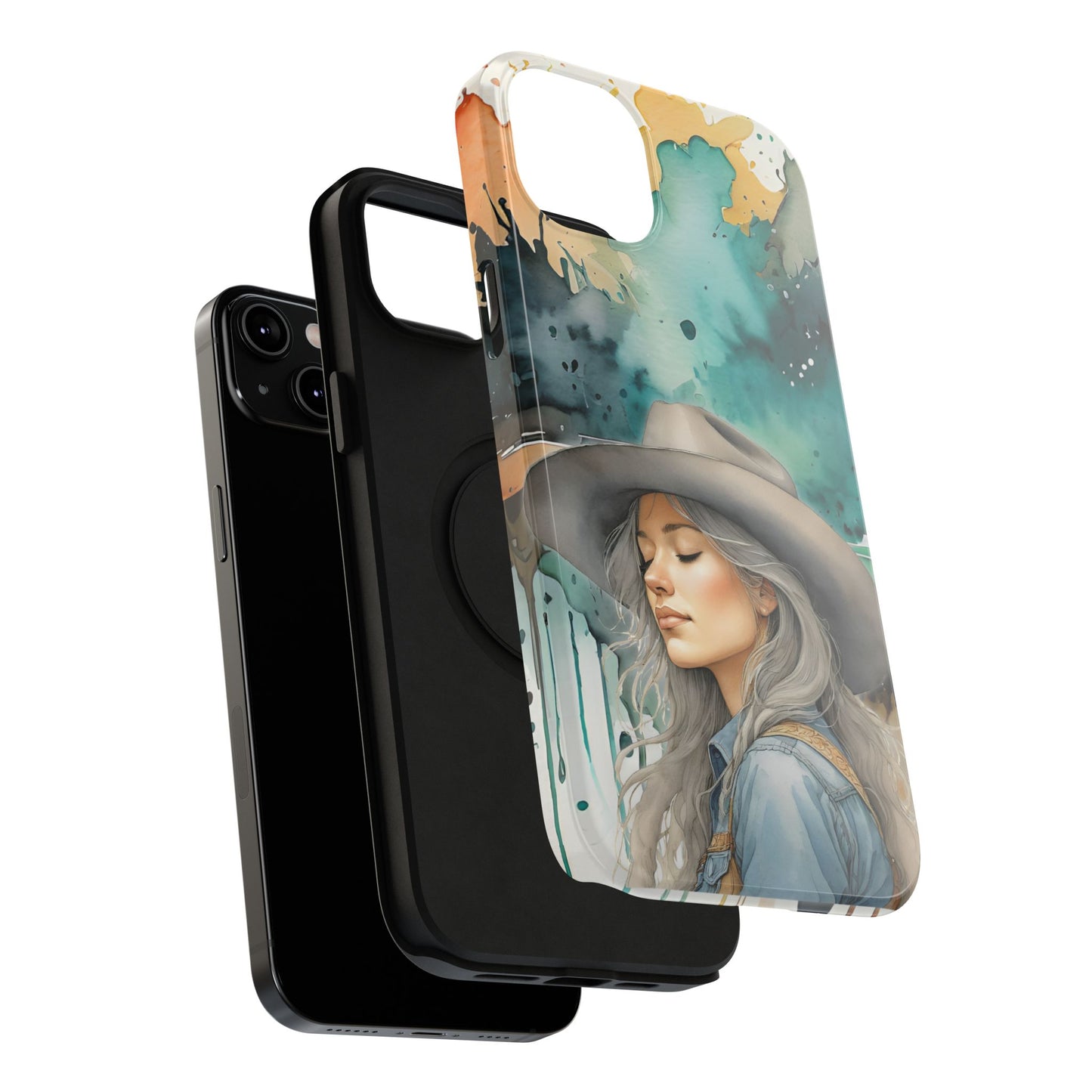 Watercolor Cowgirl Impact-Resistant Phone Cases