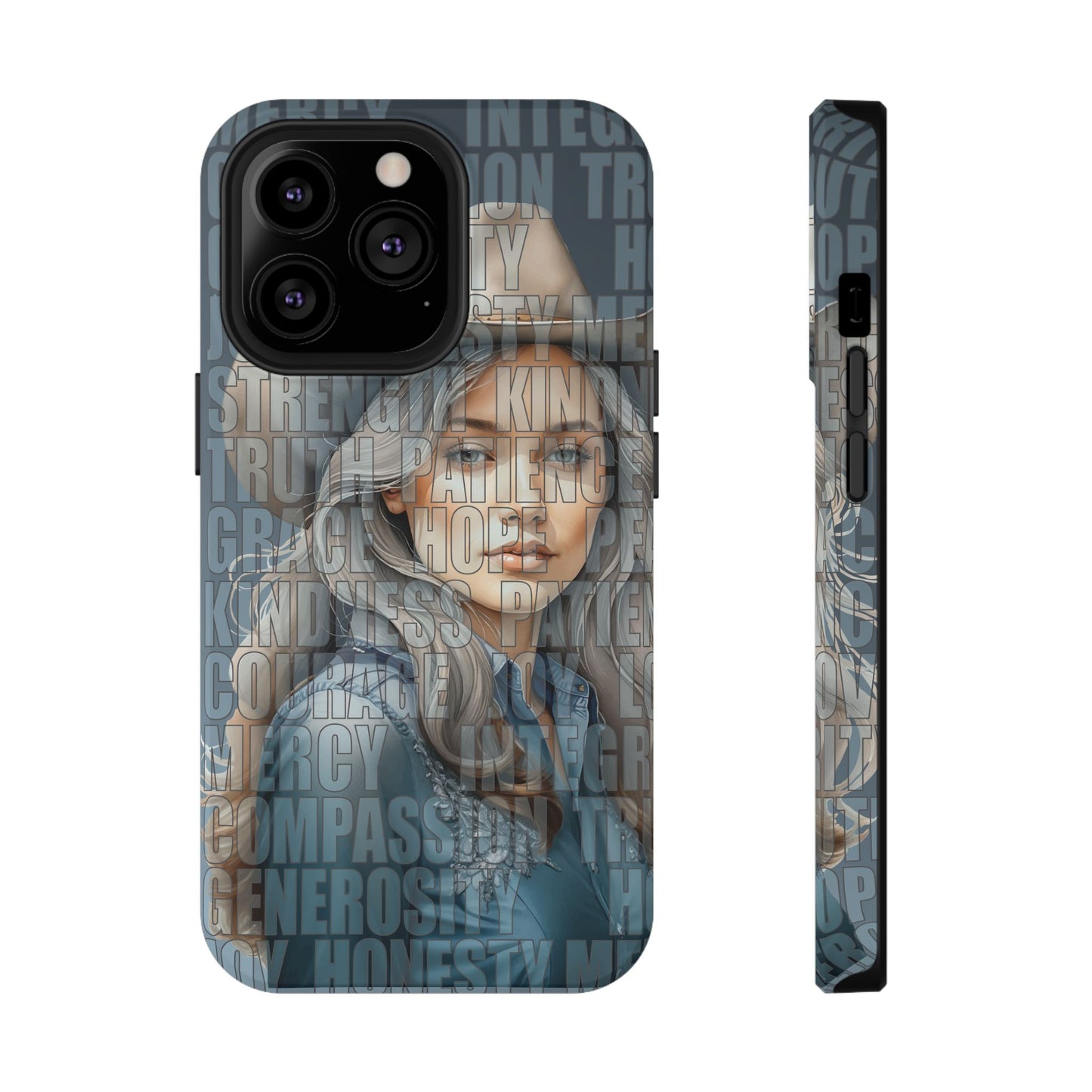 Beautiful Cowgirl Western Values Impact-Resistant Phone Cases iPhone and Galaxy