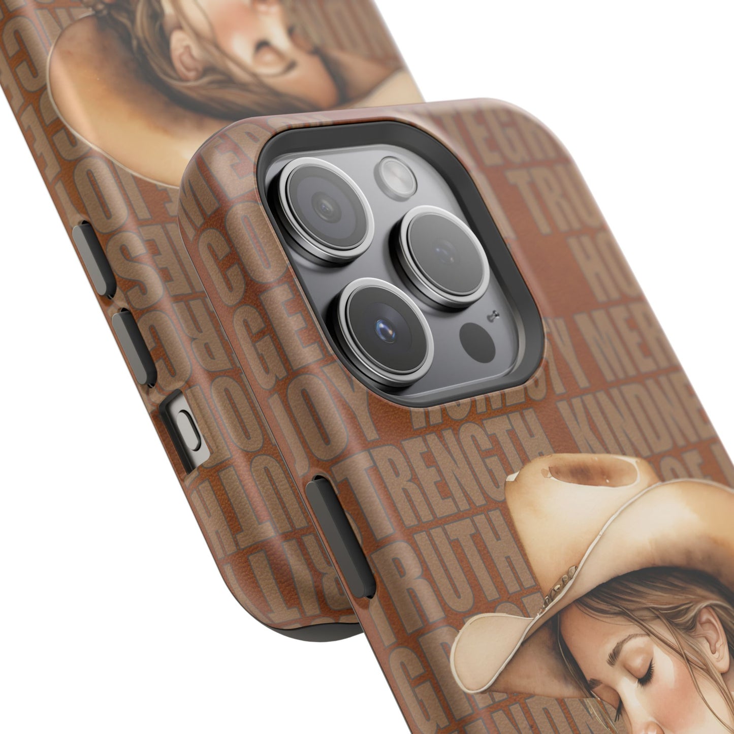 Watercolor Cowgirl Western Virtues Prayer Impact-Resistant Phone Cases