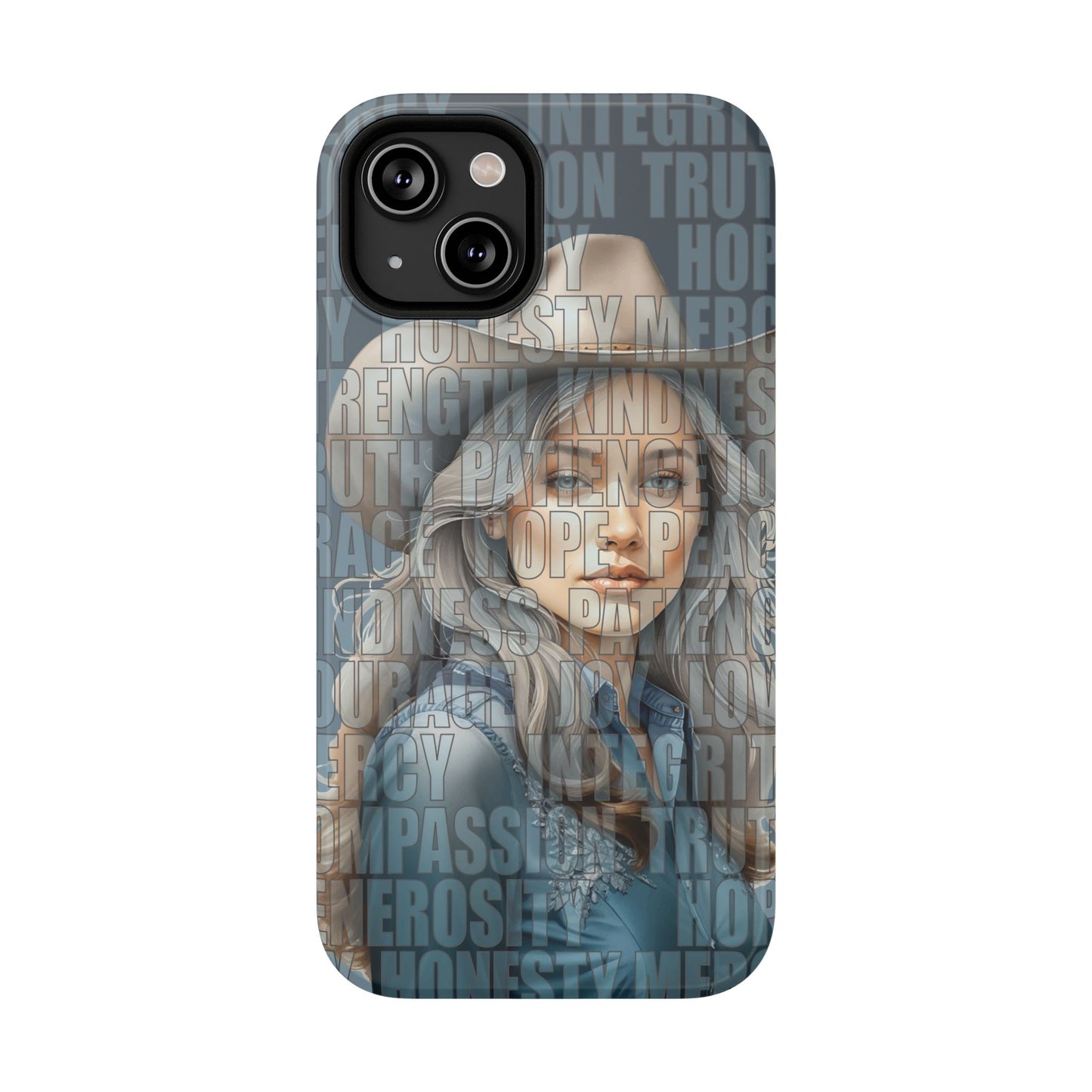 Beautiful Cowgirl Western Values Impact-Resistant Phone Cases iPhone and Galaxy