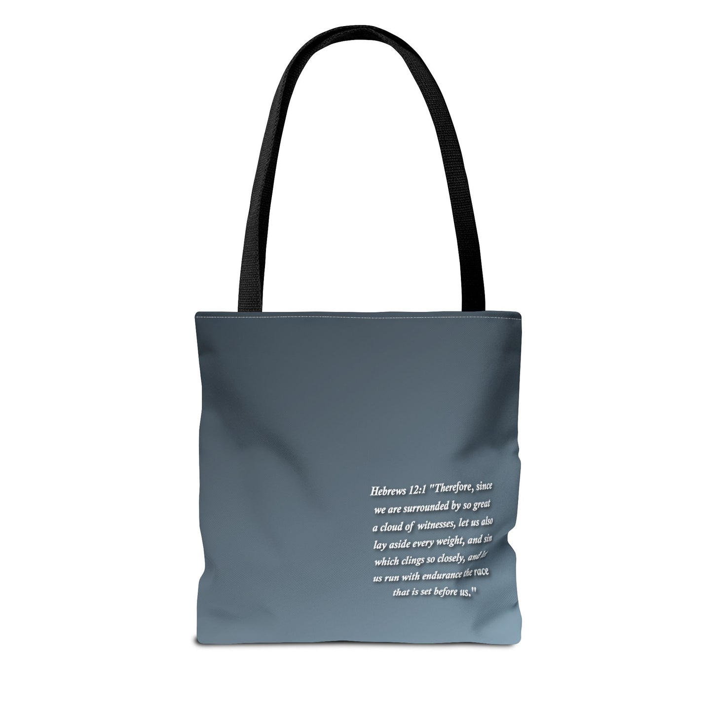 Inspirational Western Tote Bag with Bible Verse - Hebrews 12:1 - Perfect for Faith and Fashion Lovers
