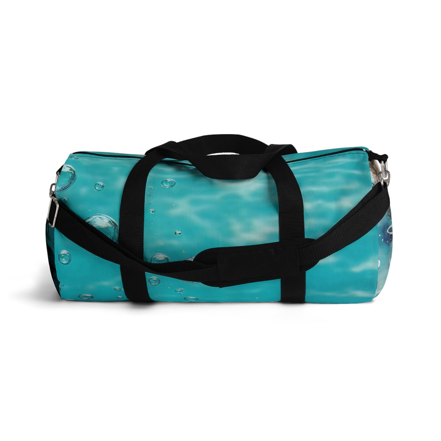 Vibrant Aqua Water and Air Bubbles Mermaid Duffel Bag - Perfect for Travel & Fitness