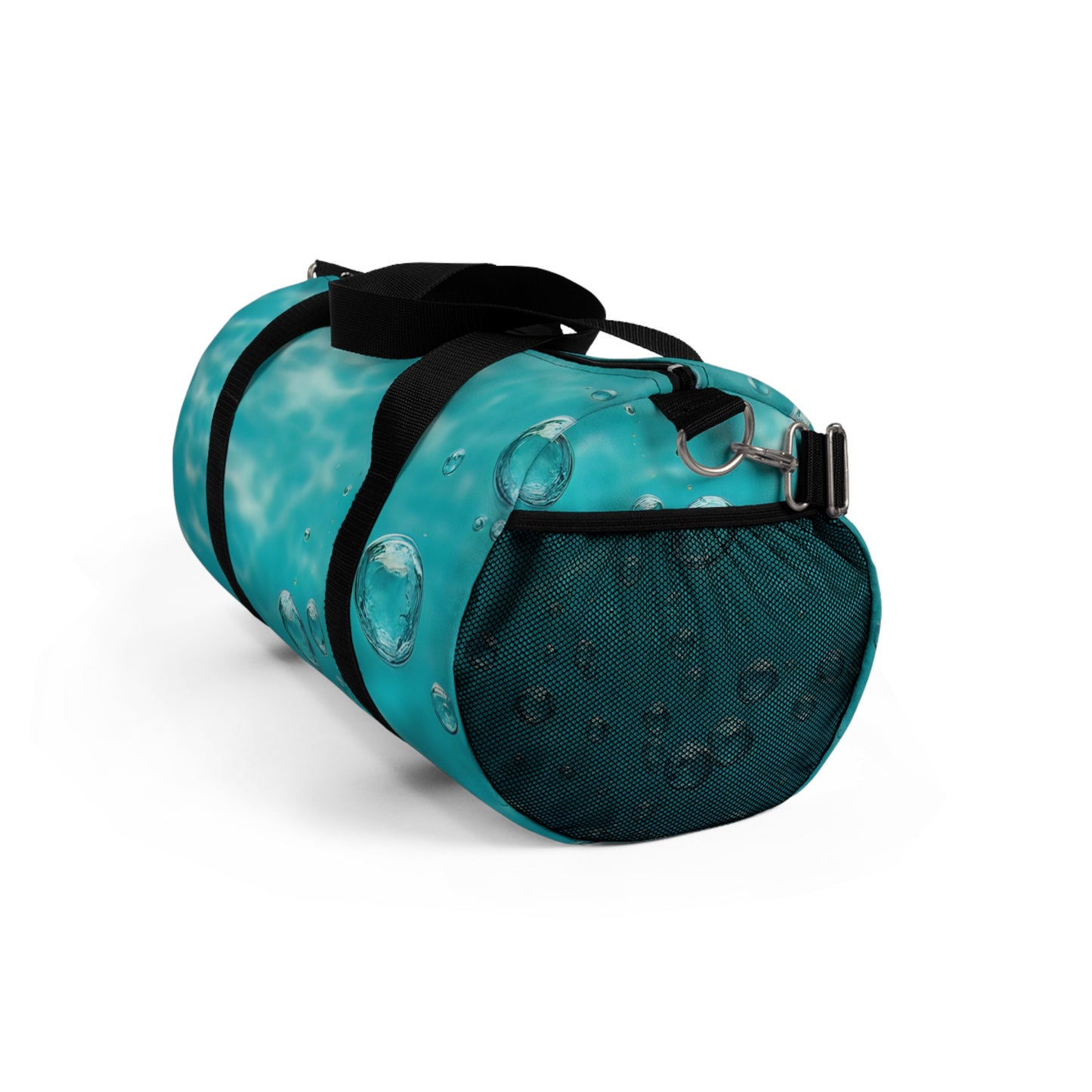 Vibrant Aqua Water and Air Bubbles Mermaid Duffel Bag - Perfect for Travel & Fitness