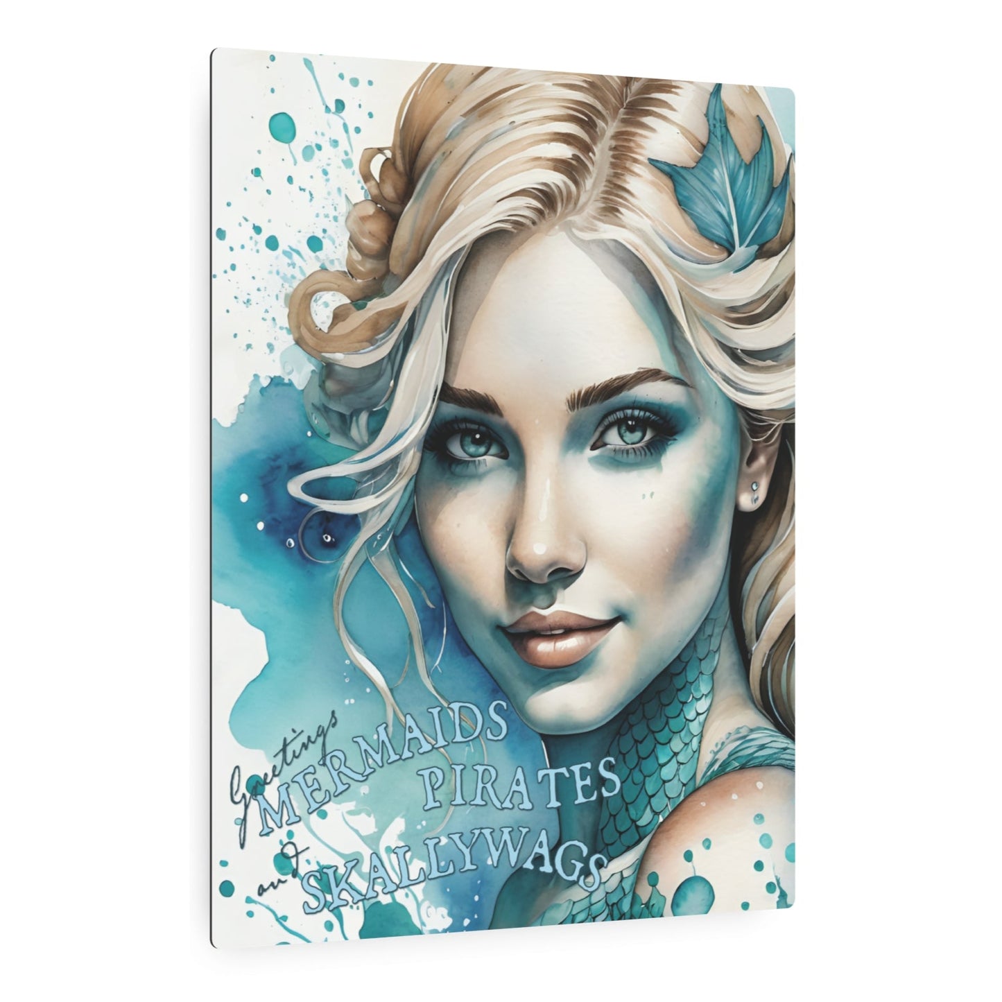 Metal Art Sign: Enchanting Mermaids, Pirates & Skallywags Decor