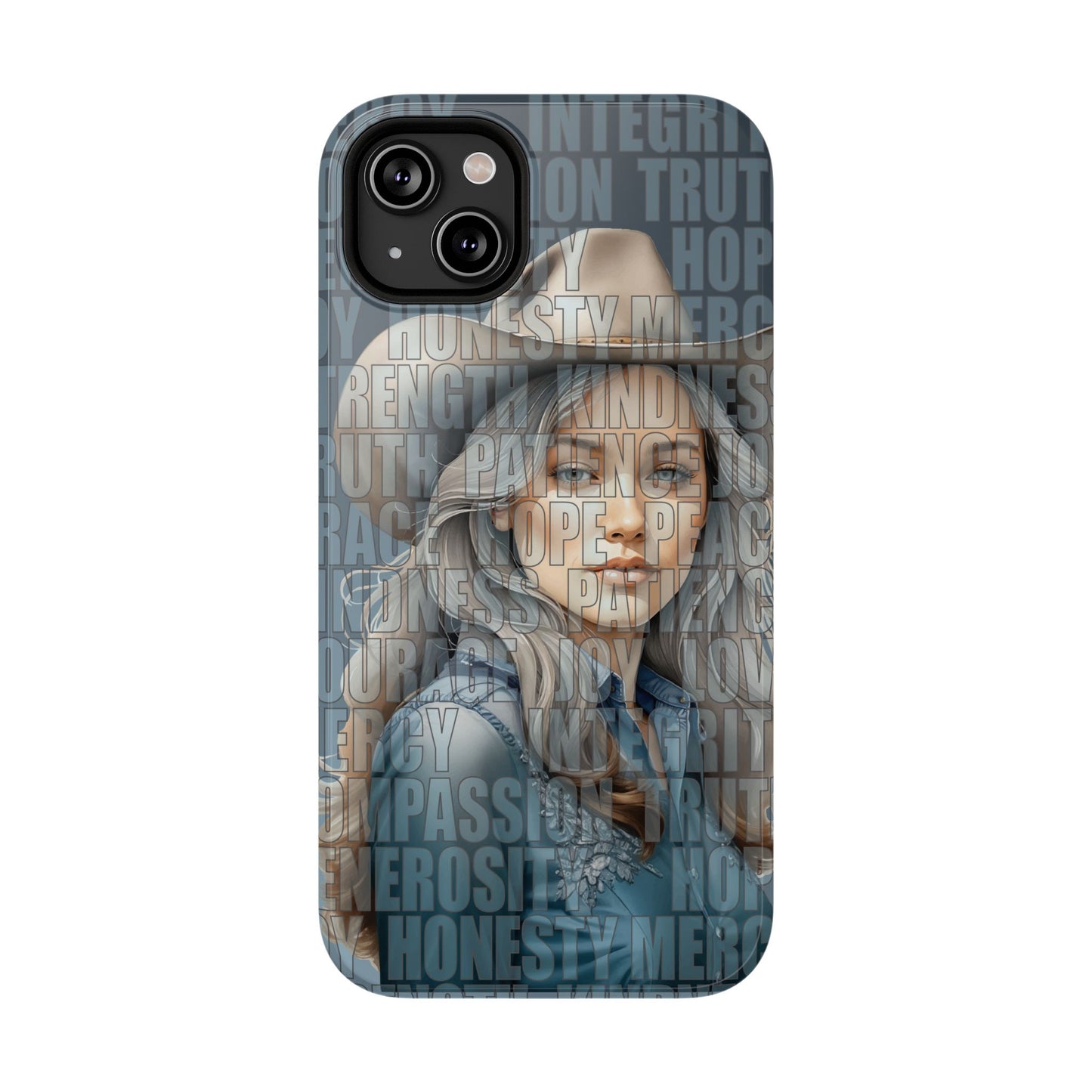 Beautiful Cowgirl Western Values Impact-Resistant Phone Cases iPhone and Galaxy