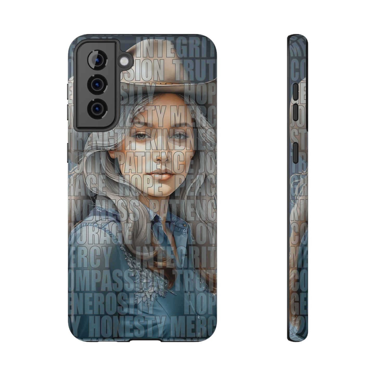 Beautiful Cowgirl Western Values Impact-Resistant Phone Cases iPhone and Galaxy