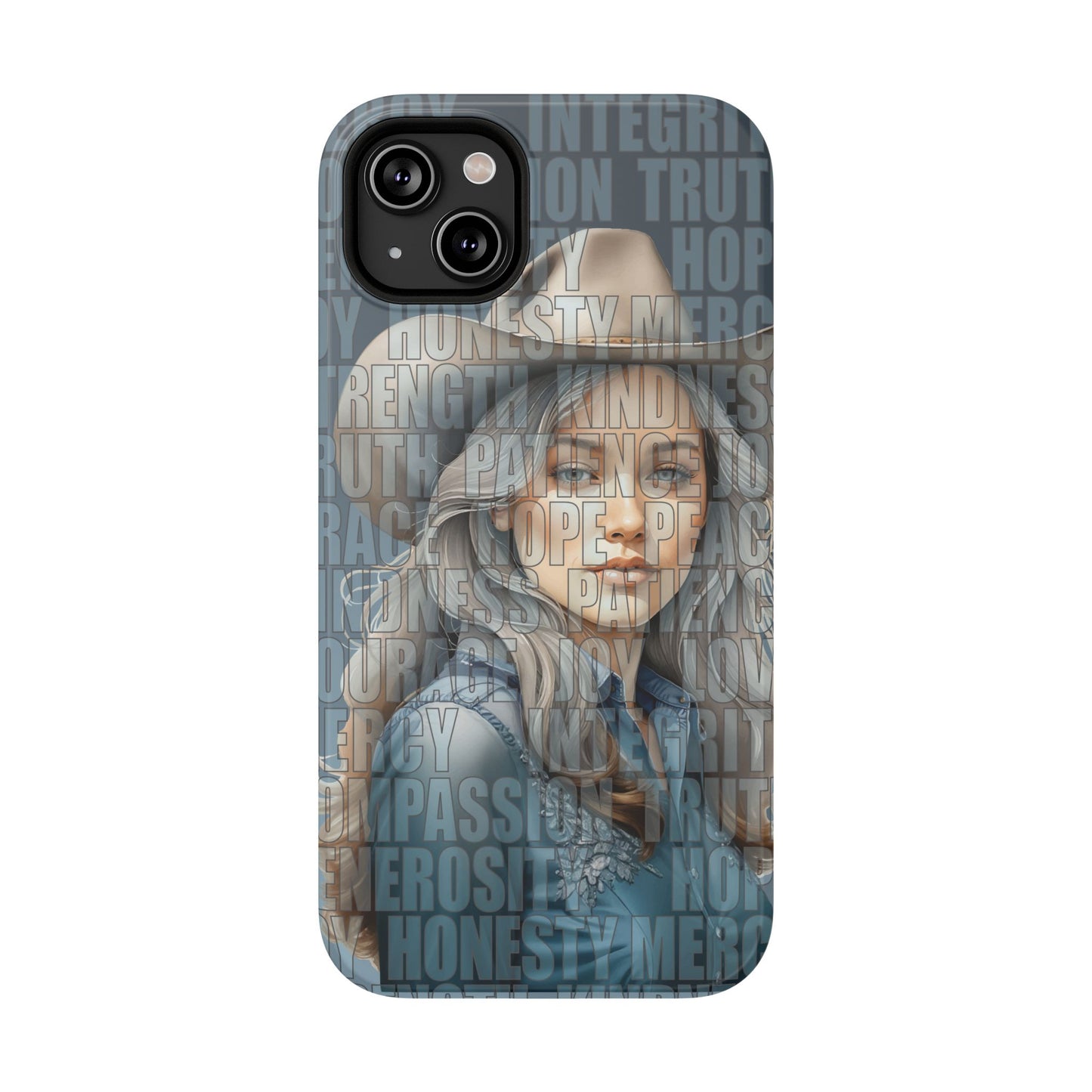 Beautiful Cowgirl Western Values Impact-Resistant Phone Cases iPhone and Galaxy