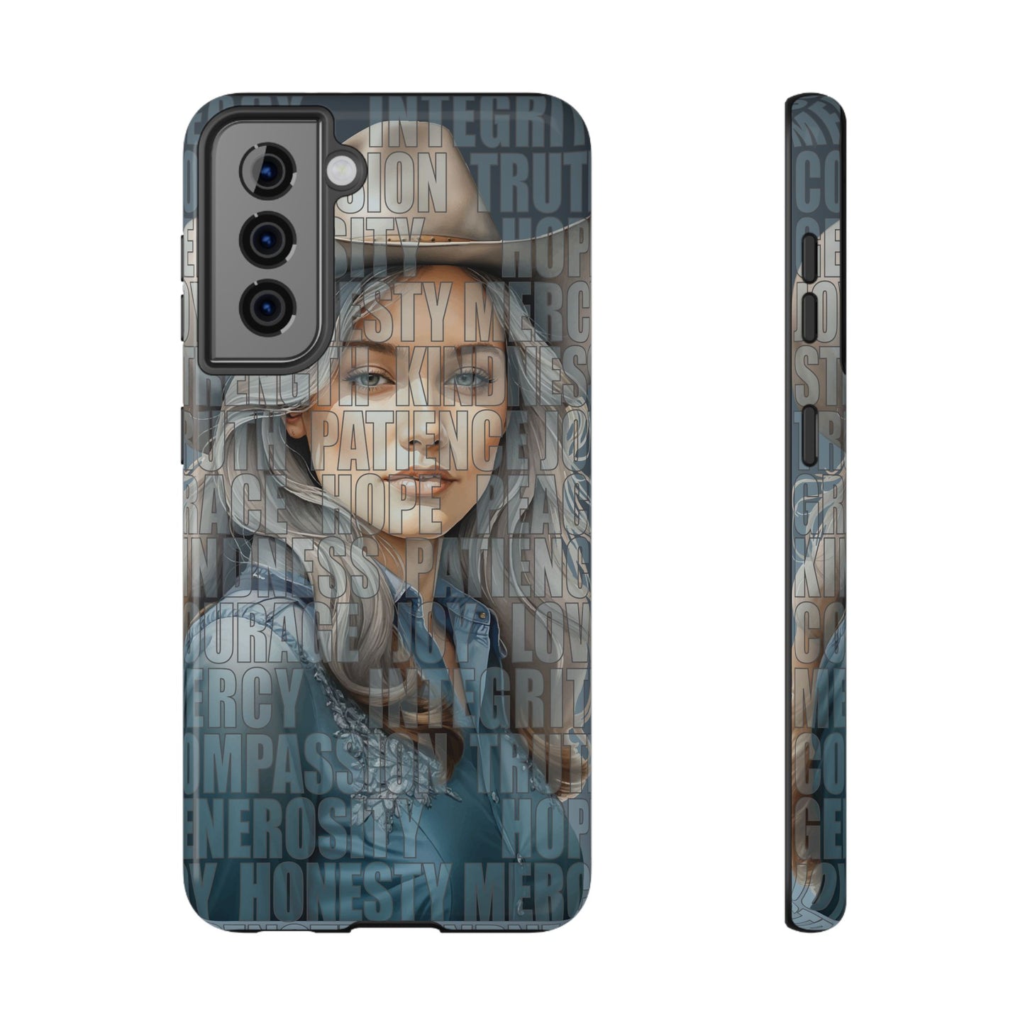 Beautiful Cowgirl Western Values Impact-Resistant Phone Cases iPhone and Galaxy