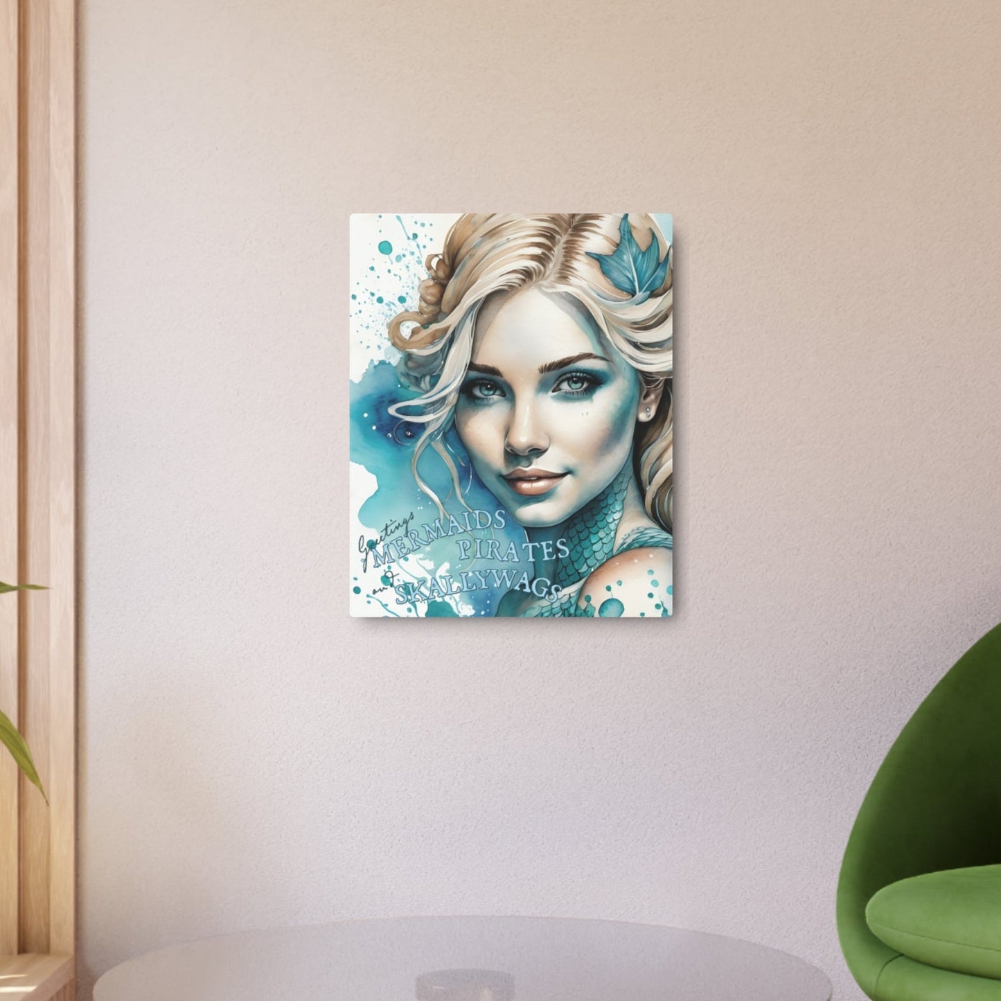 Metal Art Sign: Enchanting Mermaids, Pirates & Skallywags Decor