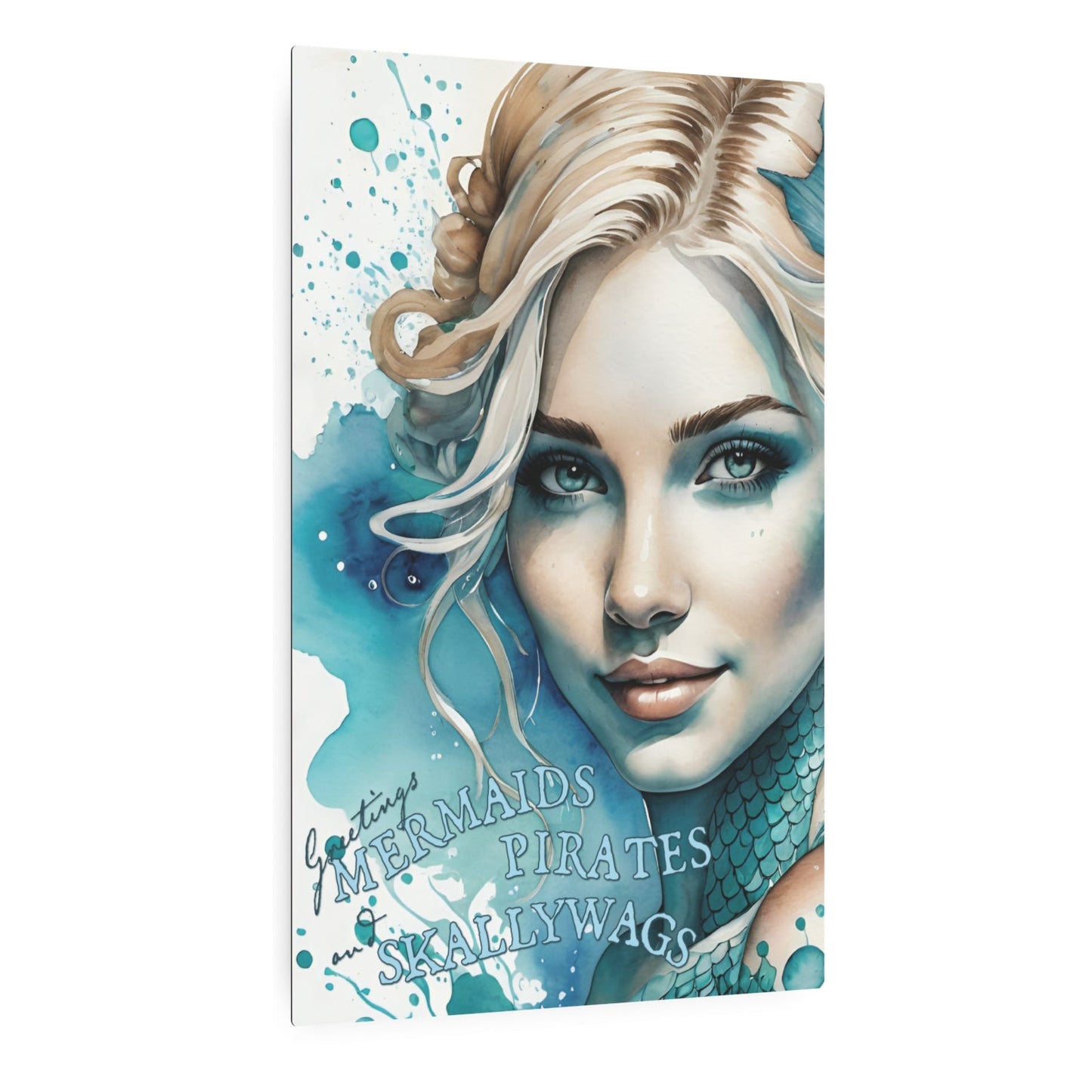 Metal Art Sign: Enchanting Mermaids, Pirates & Skallywags Decor