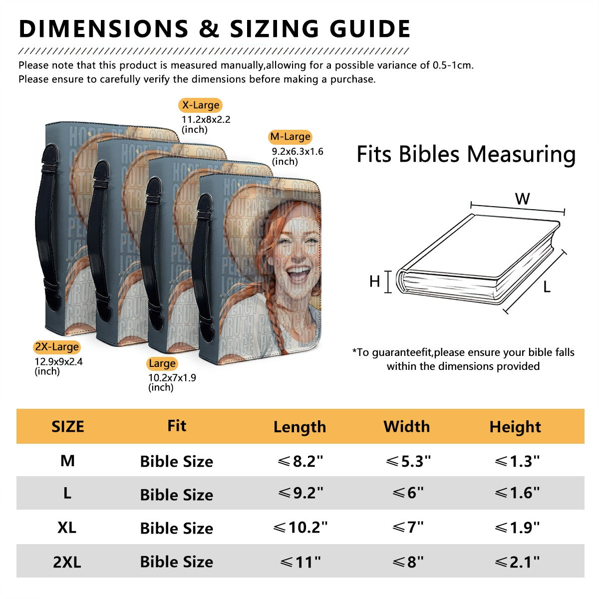 "Uplifted" Joyful Redhead Ginger Cowgirl  Faux Leather Bible Cover - Blue (4 Sizes)