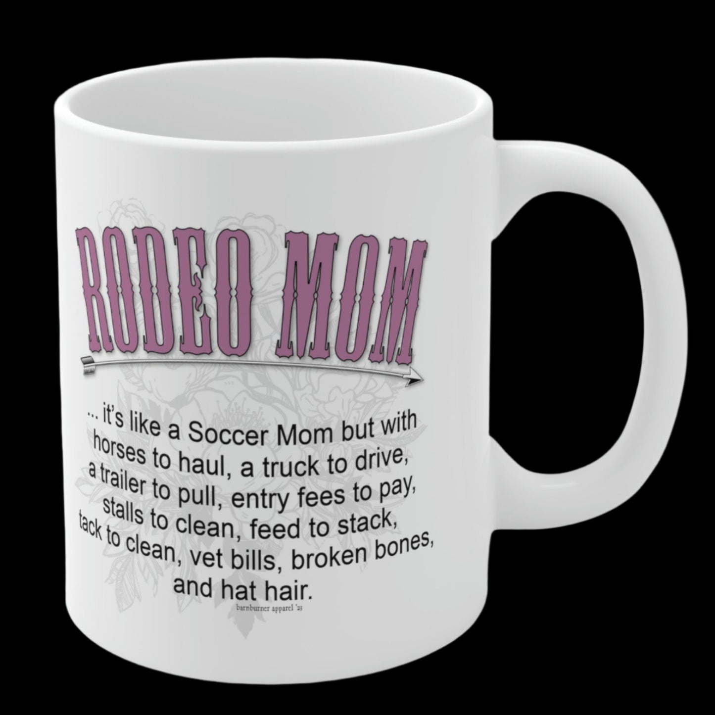 Rodeo Mom White Ceramic Mug - 11oz