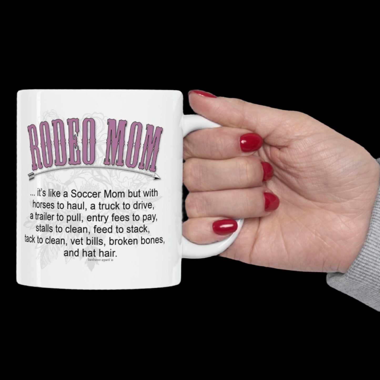 Rodeo Mom White Ceramic Mug - 11oz