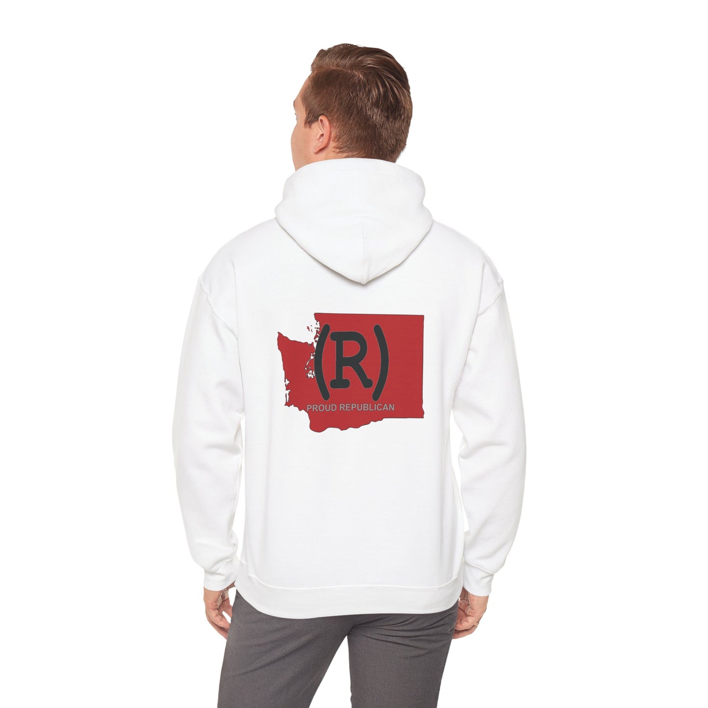 Washington Red State Republican (R) Conservative Unisex Heavy Blend™ Hooded Sweatshirt (4 Color Options) S - 5X