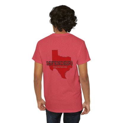 Texas DEFENDE(R) Republican (R) Conservative Unisex Heavy Cotton Tee (8 Color Options) S - 5X