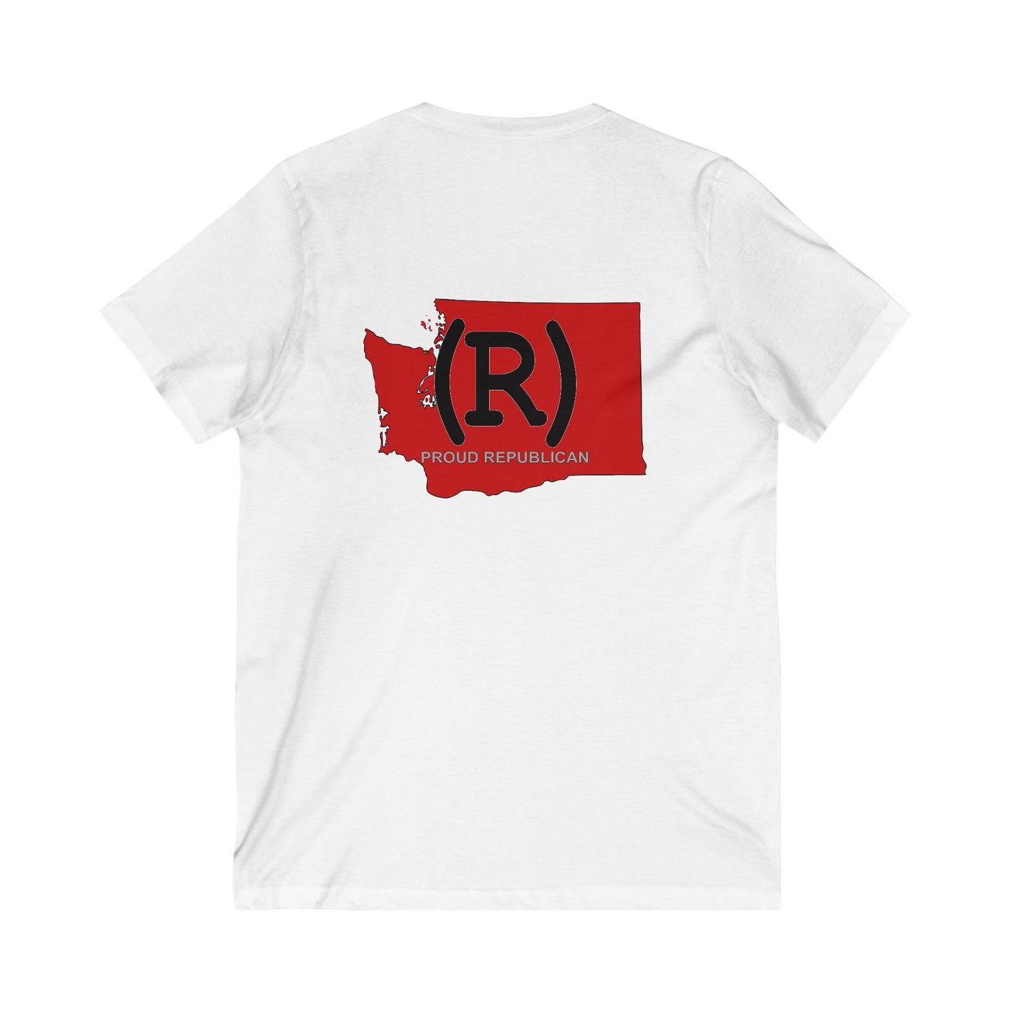 Washington Red State Republican Conservative Election 2024 Unisex Jersey Short Sleeve V-Neck Tee (4 Color Options) S-2X