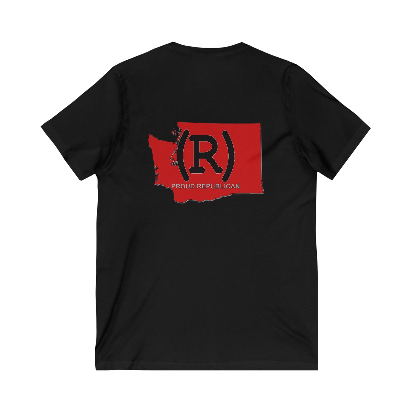 Washington Red State Republican Conservative Election 2024 Unisex Jersey Short Sleeve V-Neck Tee (4 Color Options) S-2X