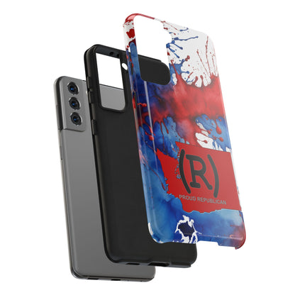 Washington Red State Red, White & Blue Splash Republican (R) Conservative Tough Phone Cases