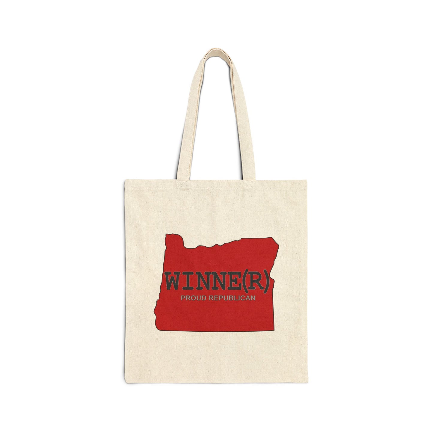 WINNE(R) Oregon Republican Red State Conservative Election 2024 Cotton Canvas Tote Bag - 2 Colors Options