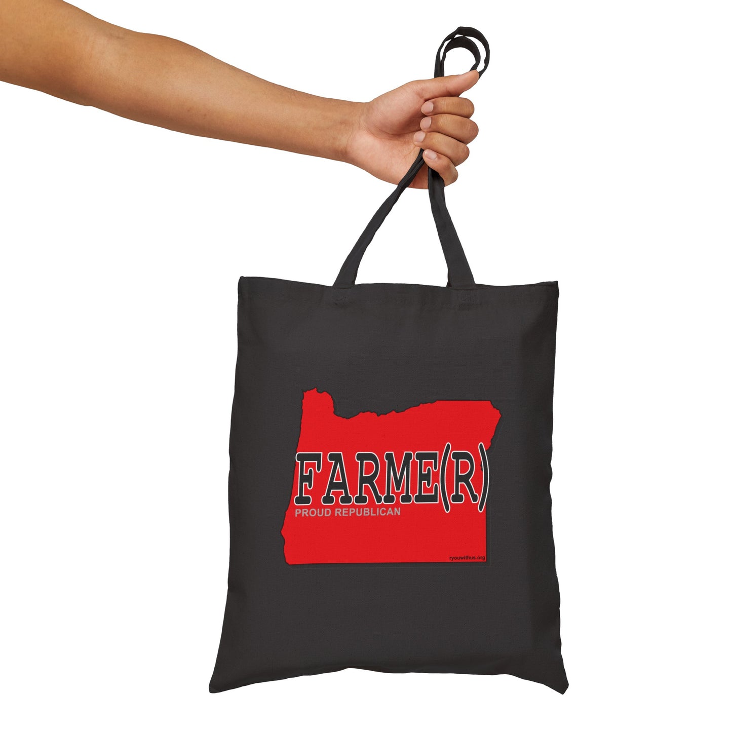 FARME(R) Oregon Republican Red State Conservative Election 2024 Cotton Canvas Tote Bag - 2 Colors Options