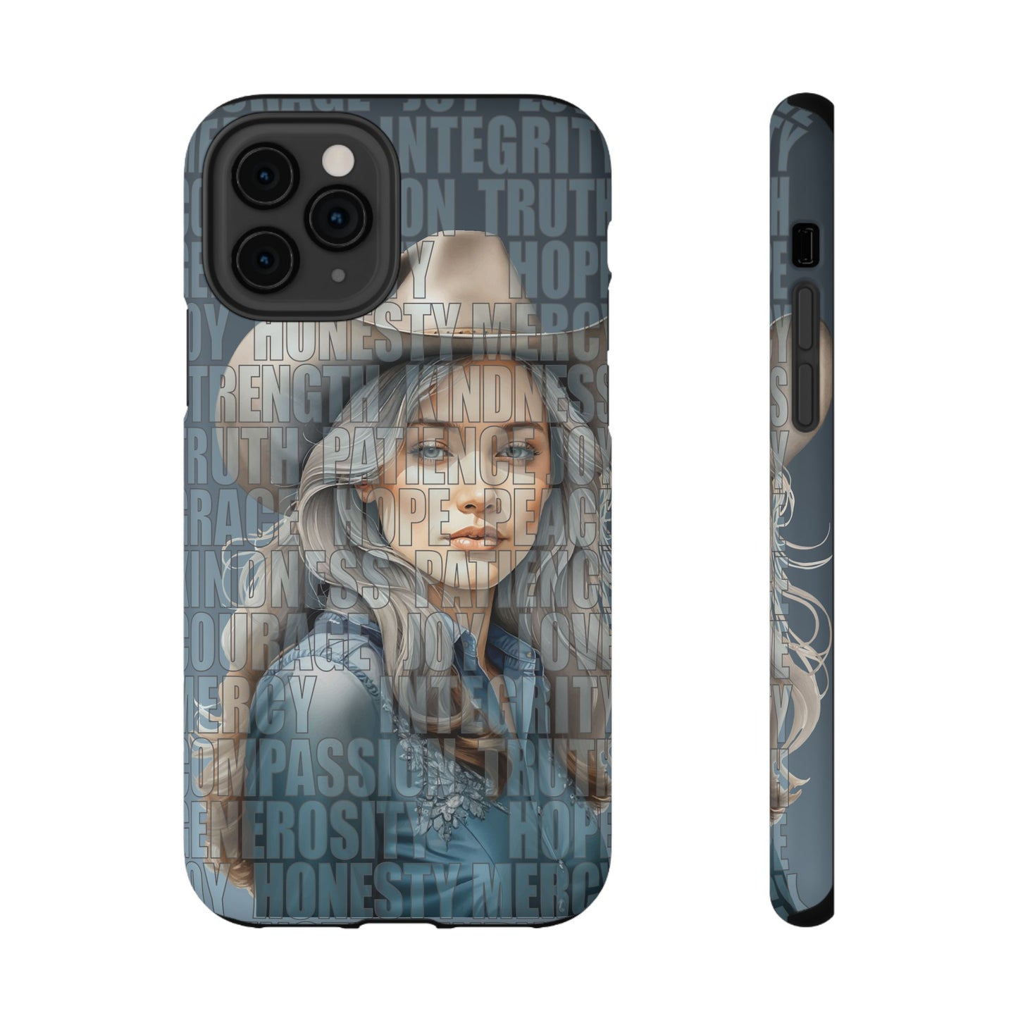 Beautiful Cowgirl Western Values Impact-Resistant Phone Cases iPhone and Galaxy