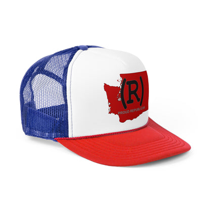 Washington Red State Republican Conservative - Trucker Cap