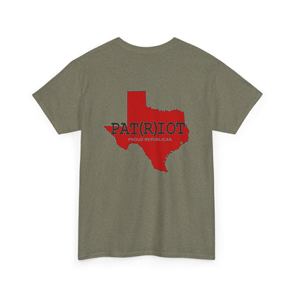 Texas PAT(R)IOT Republican (R) Conservative Unisex Heavy Cotton Tee