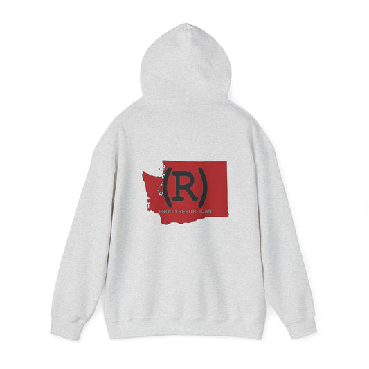 Washington Red State Republican (R) Conservative Unisex Heavy Blend™ Hooded Sweatshirt (4 Color Options) S - 5X