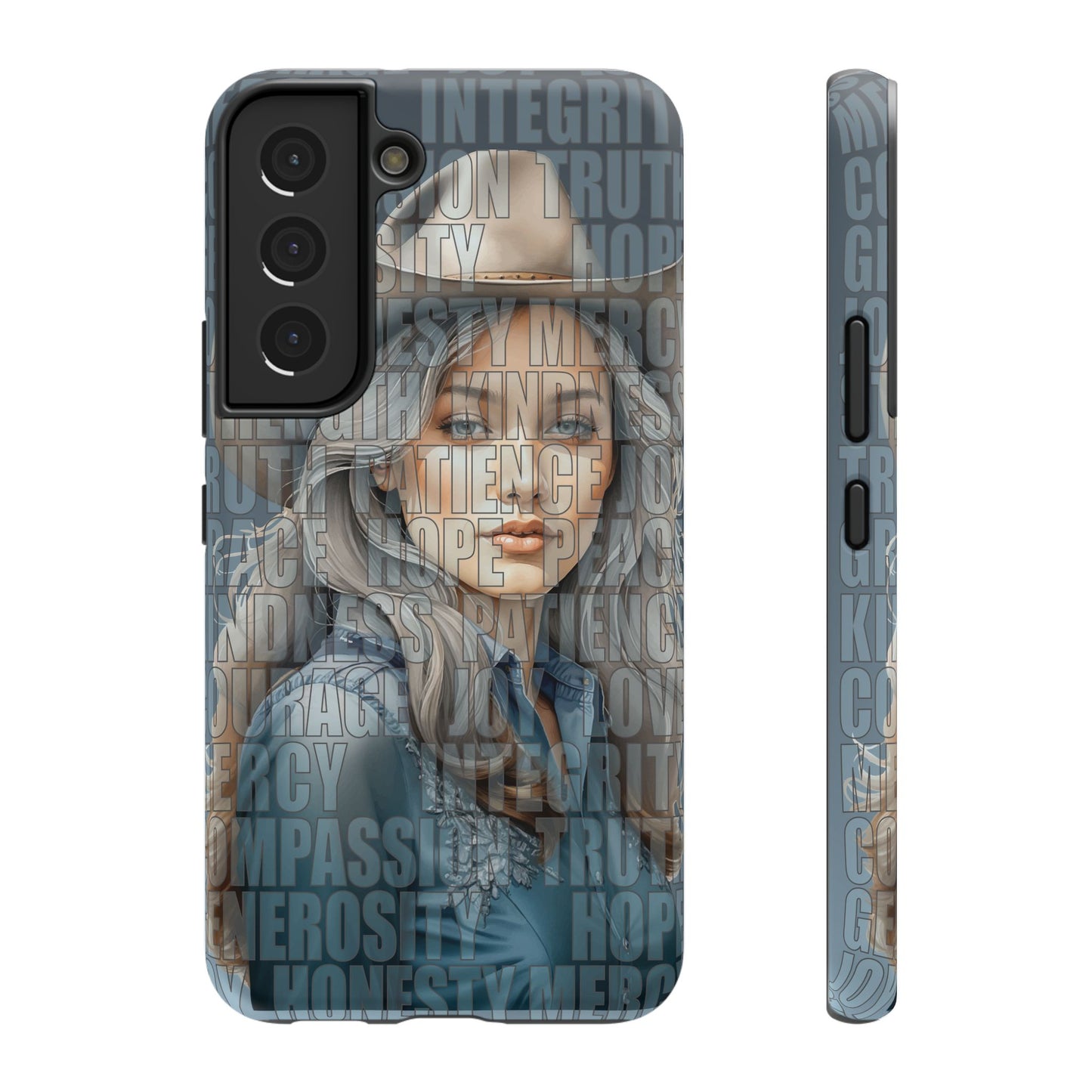 Beautiful Cowgirl Western Values Impact-Resistant Phone Cases iPhone and Galaxy