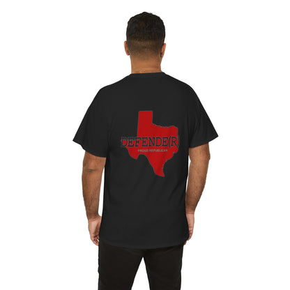 Texas DEFENDE(R) Republican (R) Conservative Unisex Heavy Cotton Tee (8 Color Options) S - 5X