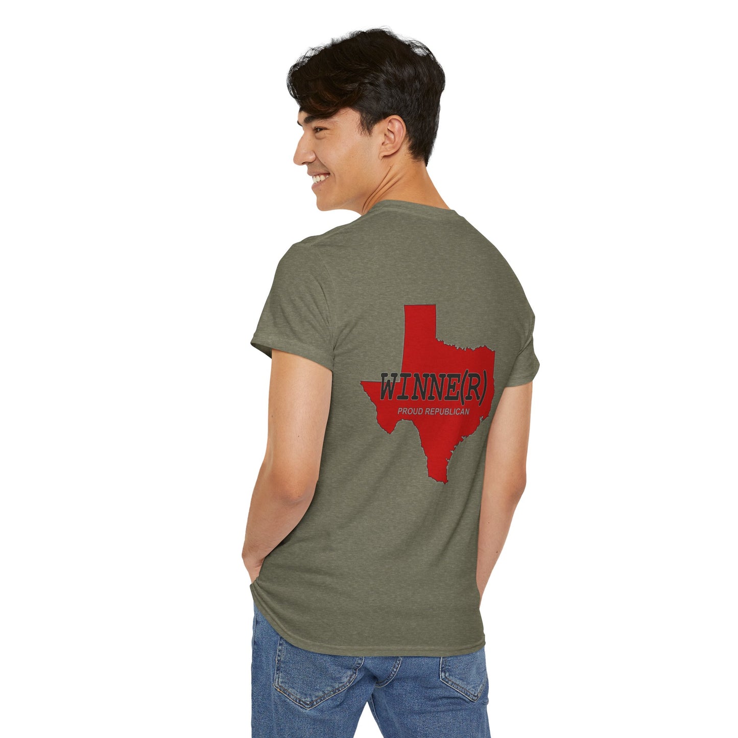 Texas WINNE(R) Republican (R) Conservative Unisex Heavy Cotton Tee