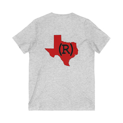 Texas Red State Republican Conservative Election 2024 Unisex Jersey Short Sleeve V-Neck Tee