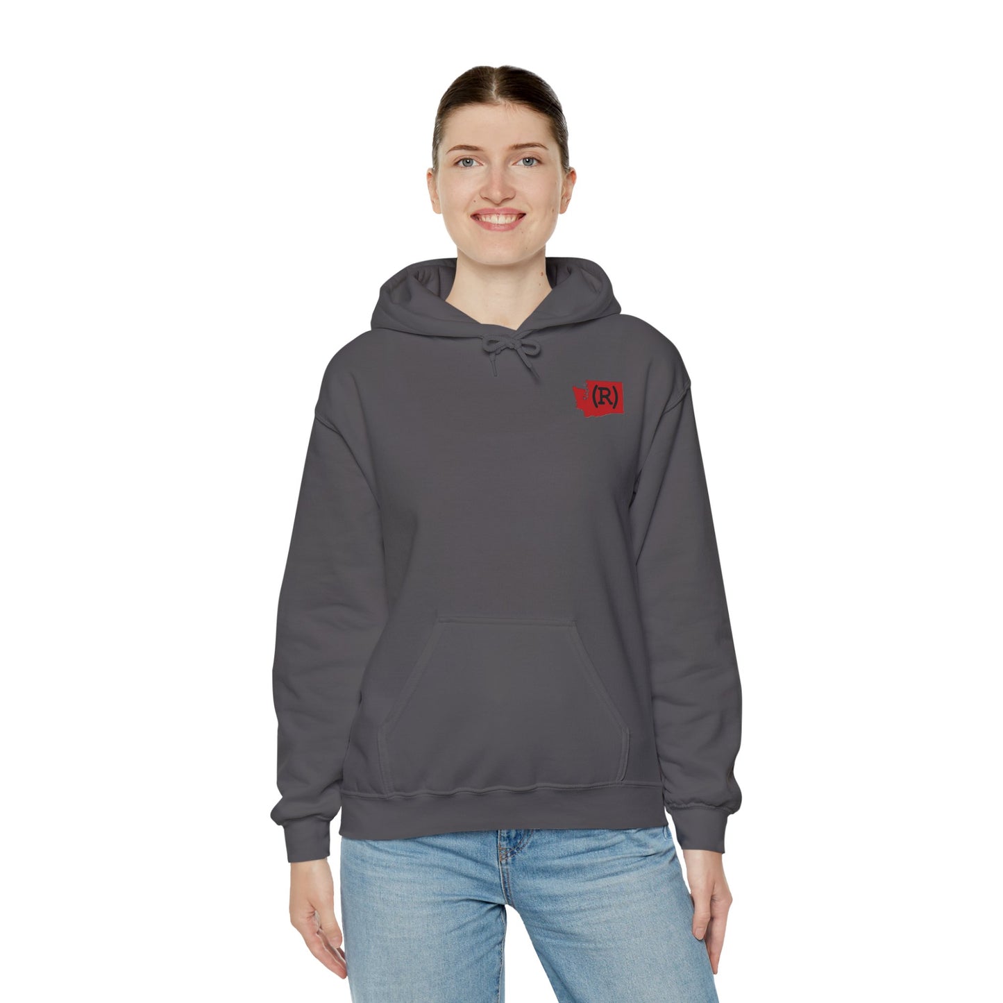 Washington Red State Republican (R) Conservative Unisex Heavy Blend™ Hooded Sweatshirt (4 Color Options) S - 5X