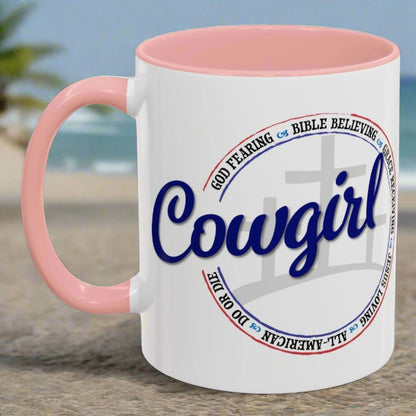 Do or Die Cowgirl Ceramic Mug with Accent Color - 11 oz.