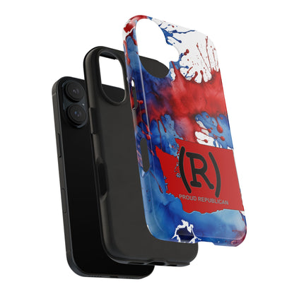 Washington Red State Red, White & Blue Splash Republican (R) Conservative Tough Phone Cases