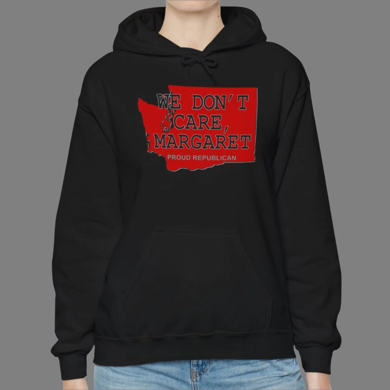 WE DON'T CARE, MARGARET Washington State Republican Conservative Unisex Heavy Blend™ Hooded Sweatshirt (4 Color Options) S - 5X