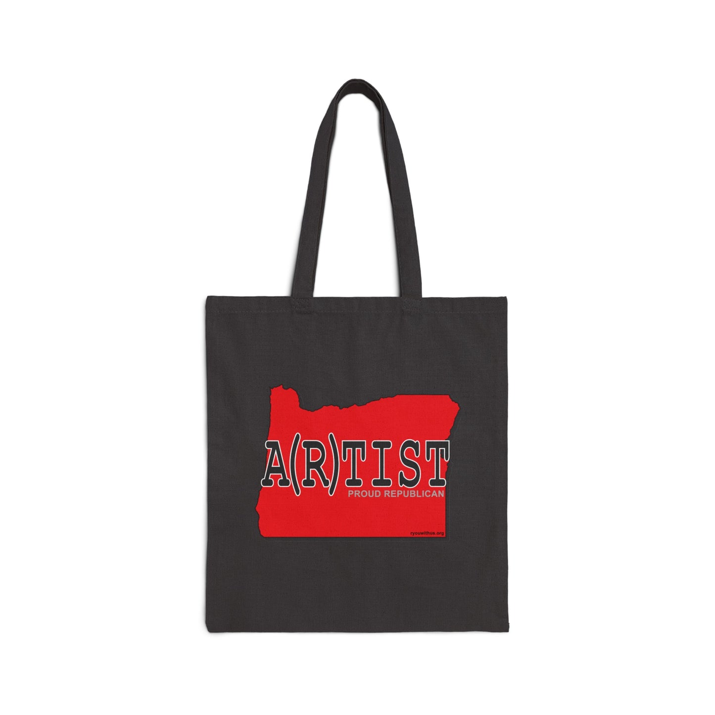 A(R)TIST Oregon Republican Red State Conservative Election 2024 Cotton Canvas Tote Bag - 2 Colors Options