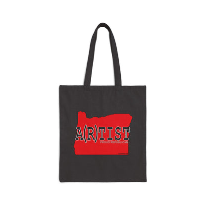 A(R)TIST Oregon Republican Red State Conservative Election 2024 Cotton Canvas Tote Bag - 2 Colors Options