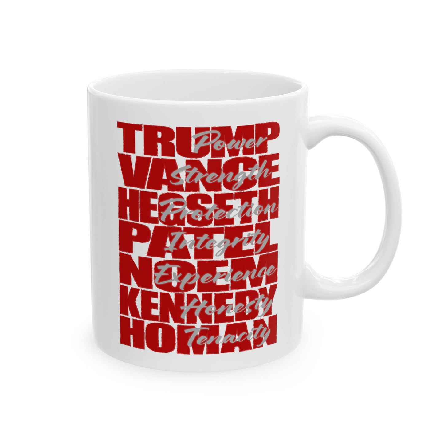 Trump Cabinet + Musk Republican Red State Conservative Election 2024 Ceramic Mug - 11oz.