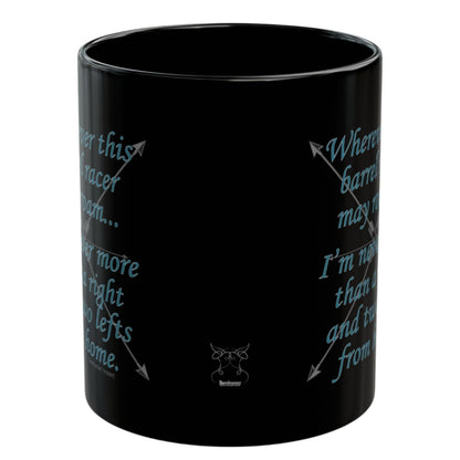 Wherever This Barrel Racer May Roam... Black Ceramic Mug 11 oz.