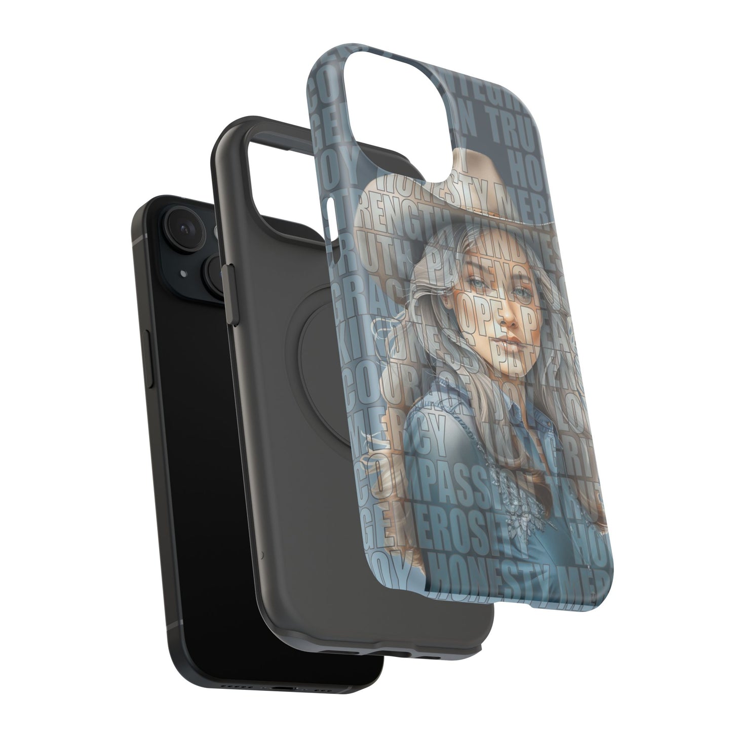 Beautiful Cowgirl Western Values Impact-Resistant Phone Cases iPhone and Galaxy