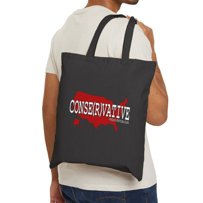 CONSE(R)VATIVE USA Republican Red State Conservative Election 2024 Tote Bag - 2 Color Options