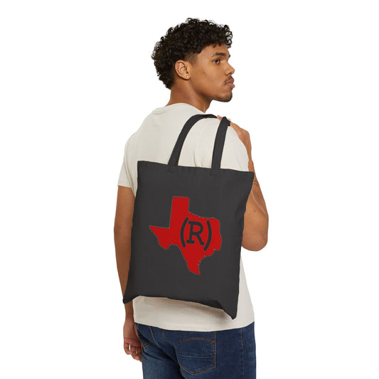 Texas (R) Republican Red State Conservative Election 2024 Cotton Canvas Tote Bag - 2 Colors Options