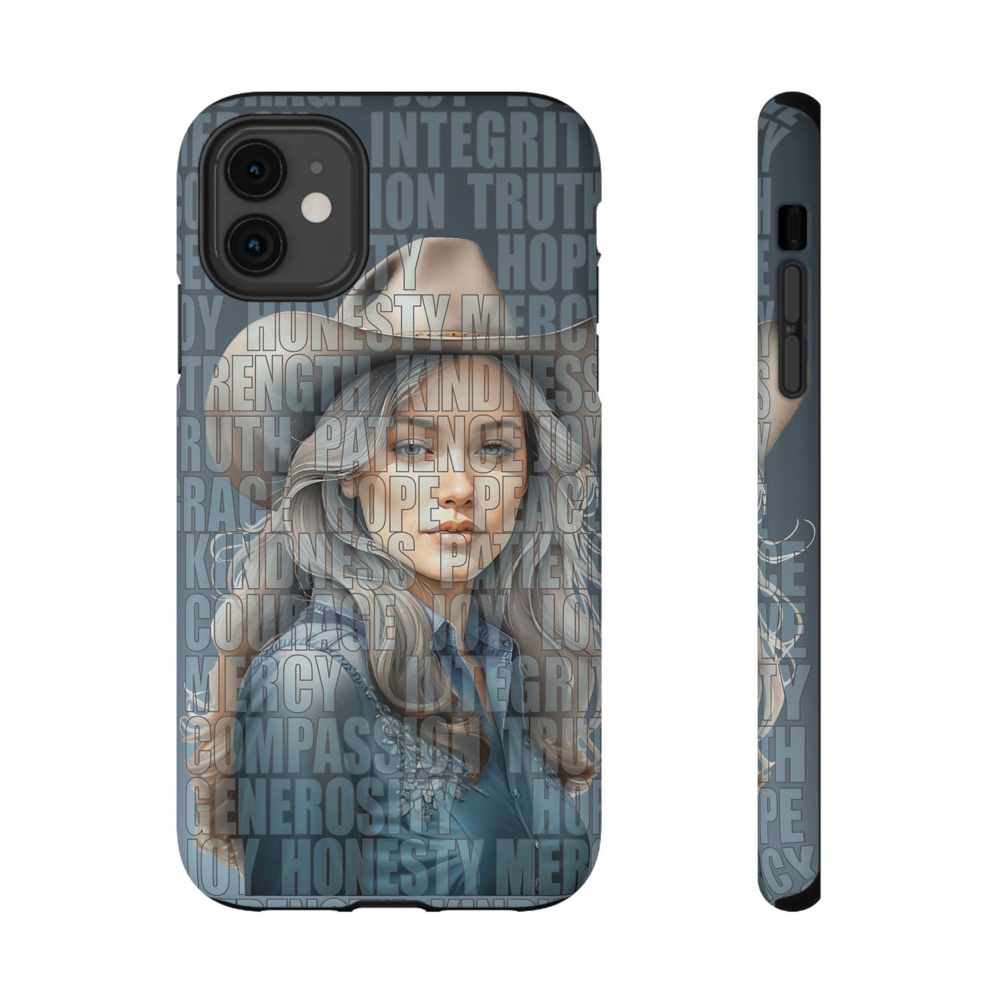 Beautiful Cowgirl Western Values Impact-Resistant Phone Cases iPhone and Galaxy