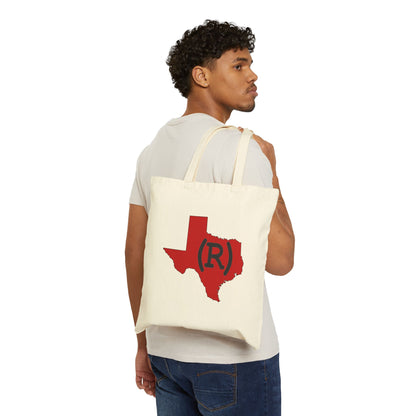 Texas (R) Republican Red State Conservative Election 2024 Cotton Canvas Tote Bag - 2 Colors Options